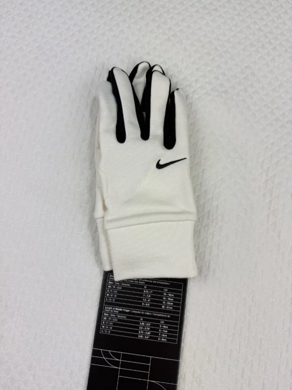 Nike Club Phoenix Fleece Winter Touchscreen Gloves Womens Size Large Black White